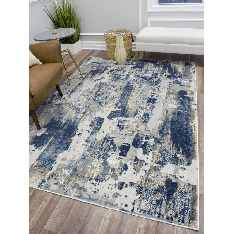 CosmoLiving by Cosmopolitan Astor Blue/Gray/Ivory Area Rug & Reviews